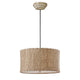 Burleson Drum Pendant 3 Light Beige -Traditional Installation