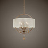 Uttermost Alenya 4 Light Fabric Drum Pendant By Casagear Home UT-21962