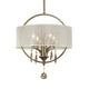 Uttermost Alenya Drum Pendant 4 Light Silken Champagne Sheer Fabric - 17.75 inches Wide by inches deep
