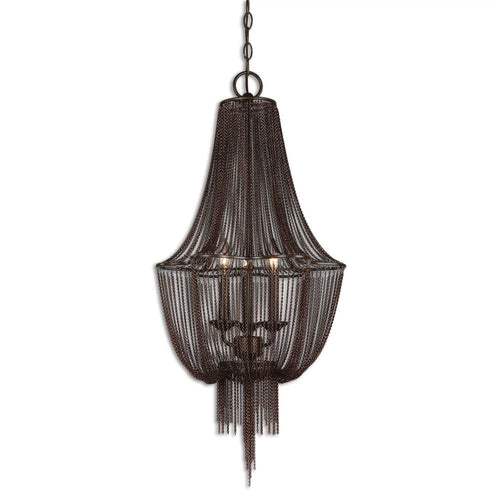 Uttermost Lezzeno Chandelier 3 Light Iron -Traditional Installation