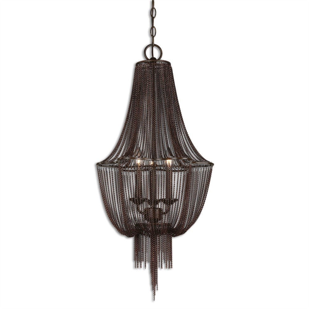 Uttermost Lezzeno Chandelier 3 Light Iron -Traditional Installation