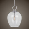 Uttermost Calix Nickel 1 Light Glass Pendant By Casagear Home UT-22169