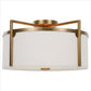 Uttermost Colfax Brass 3 Light Semi Flush By Casagear Home