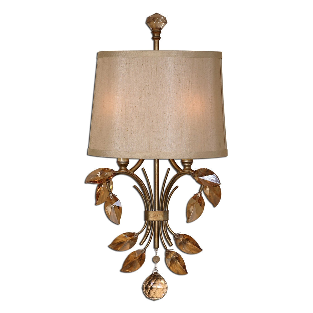 Uttermost Alenya 2 Light Gold Wall Sconce By Casagear Home