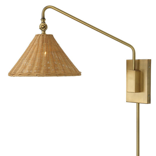 Uttermost Phuvinh 1 Light Rattan Shade Sconce By Casagear Home