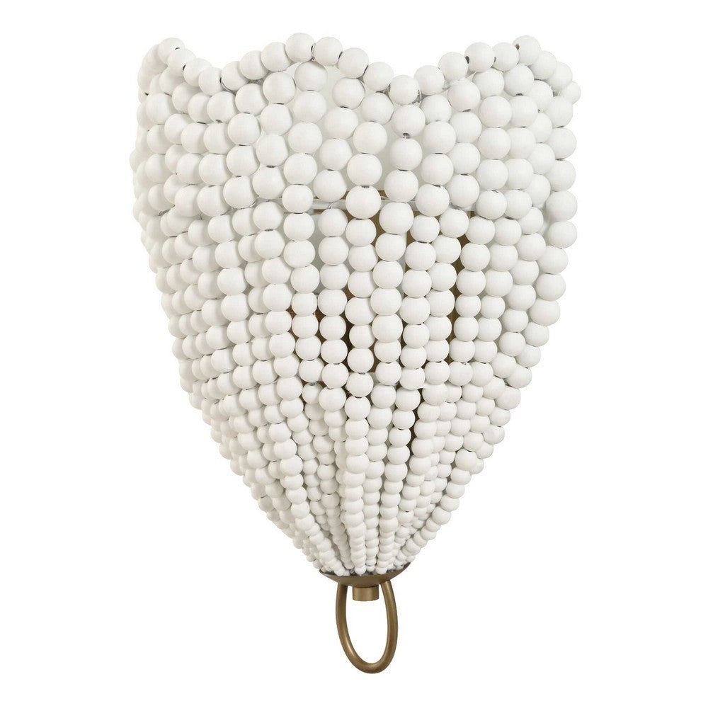 Uttermost Biddeford 1 Light White Beaded Sconce