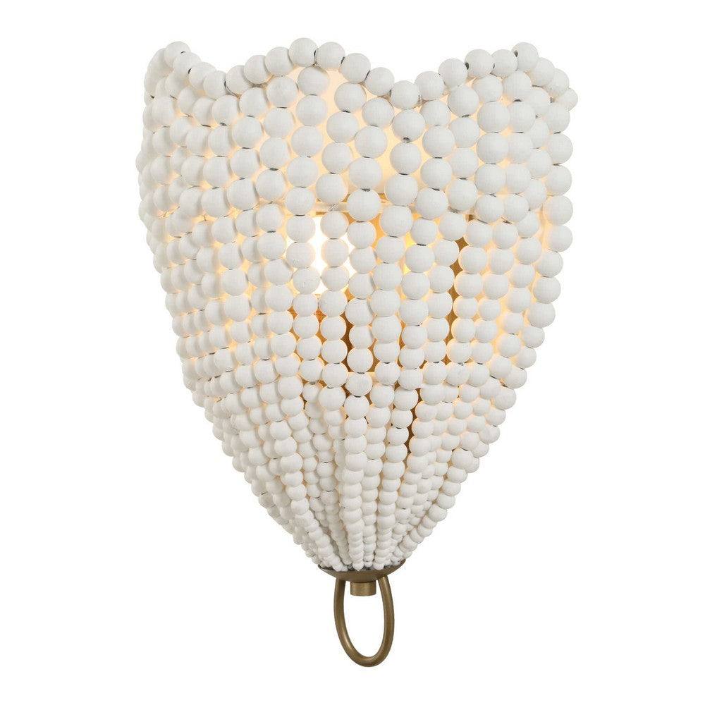 Uttermost Biddeford 1 Light White Beaded Sconce UT-22597