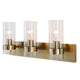 Uttermost Cardiff - 3 Light Bath Vanity-10.13 Inches Tall and 23 Inches Wide-Antique Brass Finish UT-22870