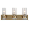 Uttermost Cardiff - 3 Light Bath Vanity-10.13 Inches Tall and 23 Inches Wide-Antique Brass Finish