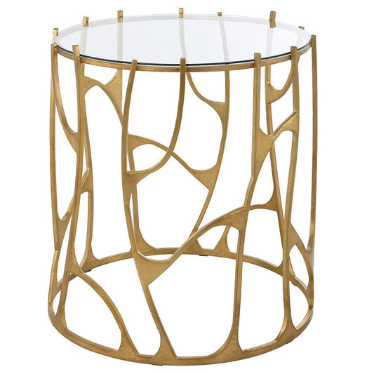 Uttermost Ritual Round Gold Side Table By Casagear Home