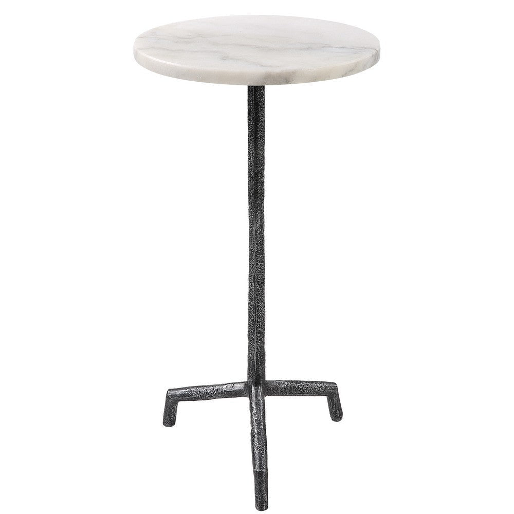 Uttermost Puritan White Marble Drink Table By Casagear Home