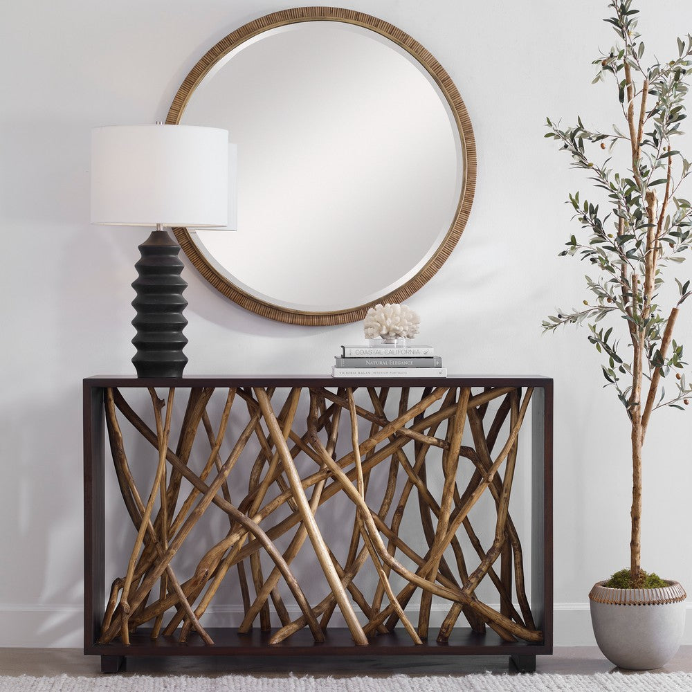 Teak Maze - Console Table-34.5 Inches Tall and 54 Inches Wide