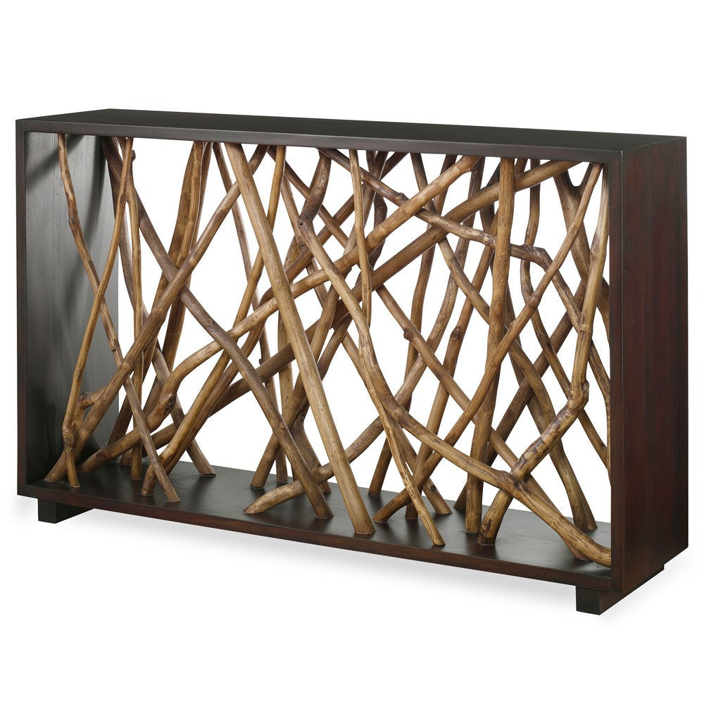 Uttermost Teak Maze Console Table By Casagear Home UT-22901