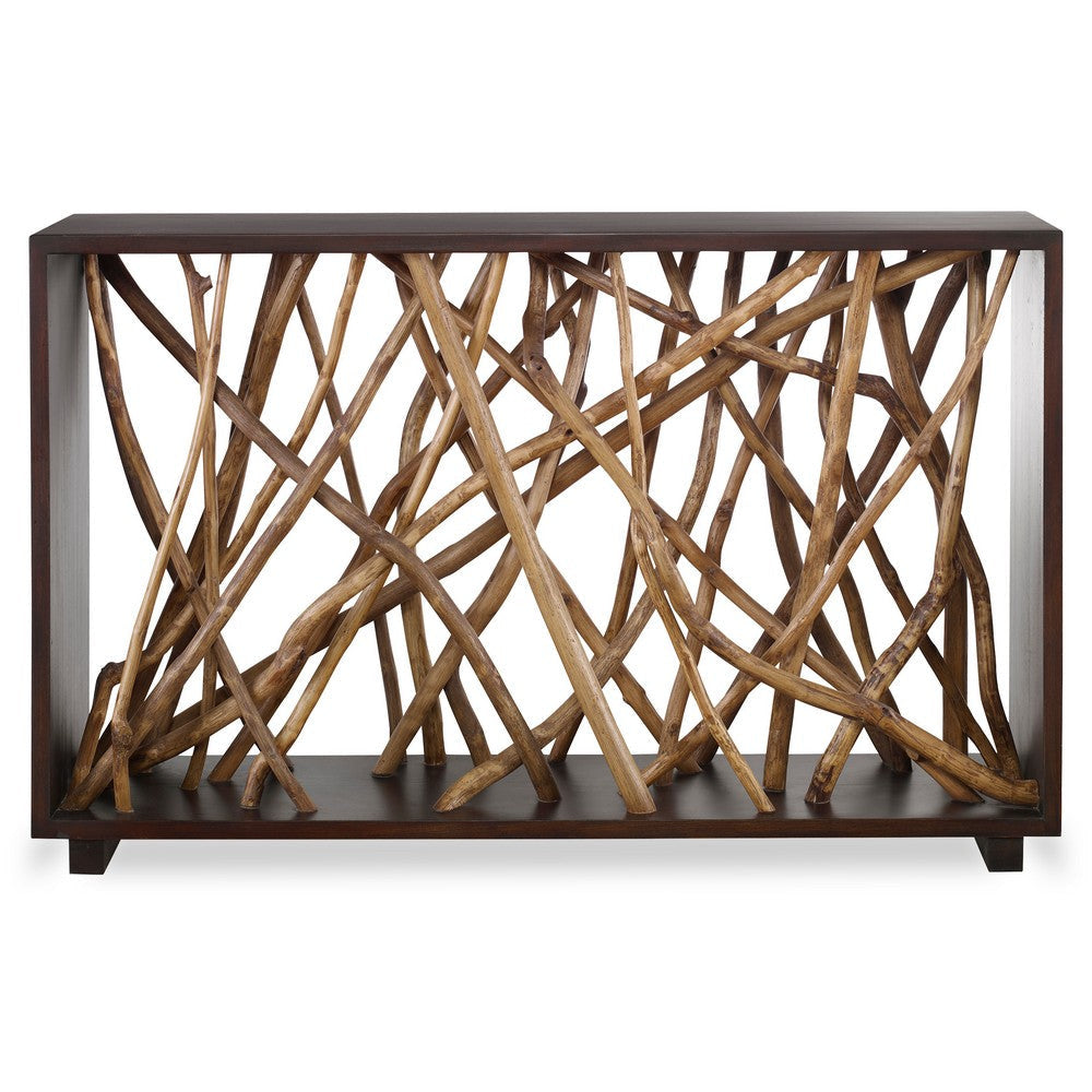 Teak Maze - Console Table-34.5 Inches Tall and 54 Inches Wide