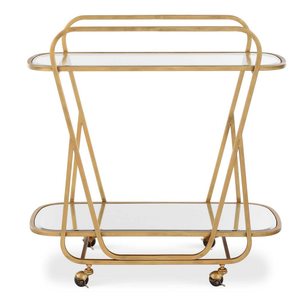 Uttermost Swain Brass Serving Cart UT-22907