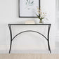 Uttermost Alayna Black Metal & Glass Console Table By Casagear Home UT-22910