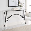 Uttermost Alayna Black Metal & Glass Console Table By Casagear Home UT-22910