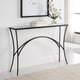 Uttermost Alayna Black Metal & Glass Console Table By Casagear Home UT-22910