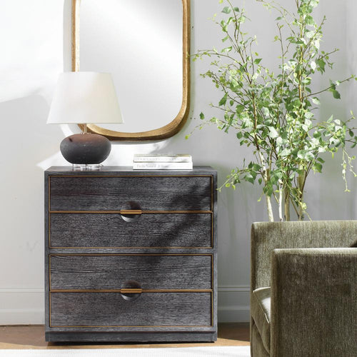 Uttermost Besos 4 Drawer Walnut Chest