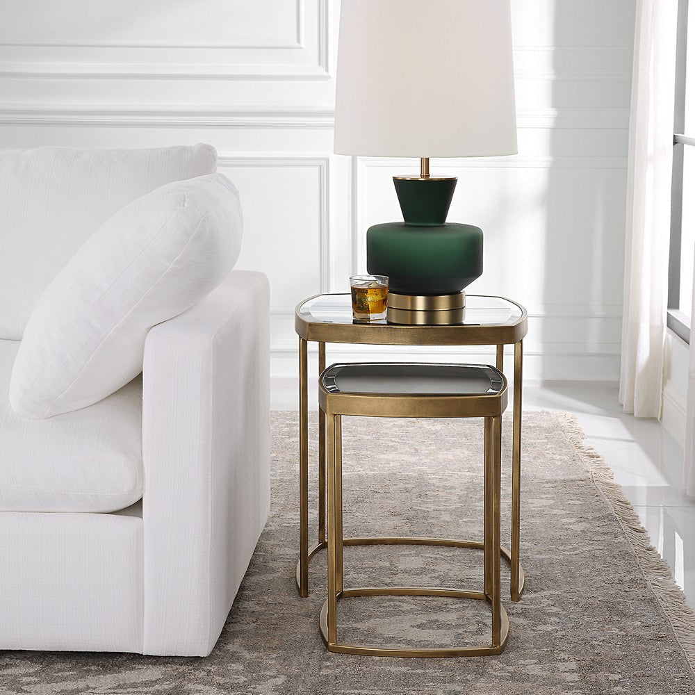 Uttermost Vista Gold Nesting Tables Set Of 2 By Casagear Home UT-22957