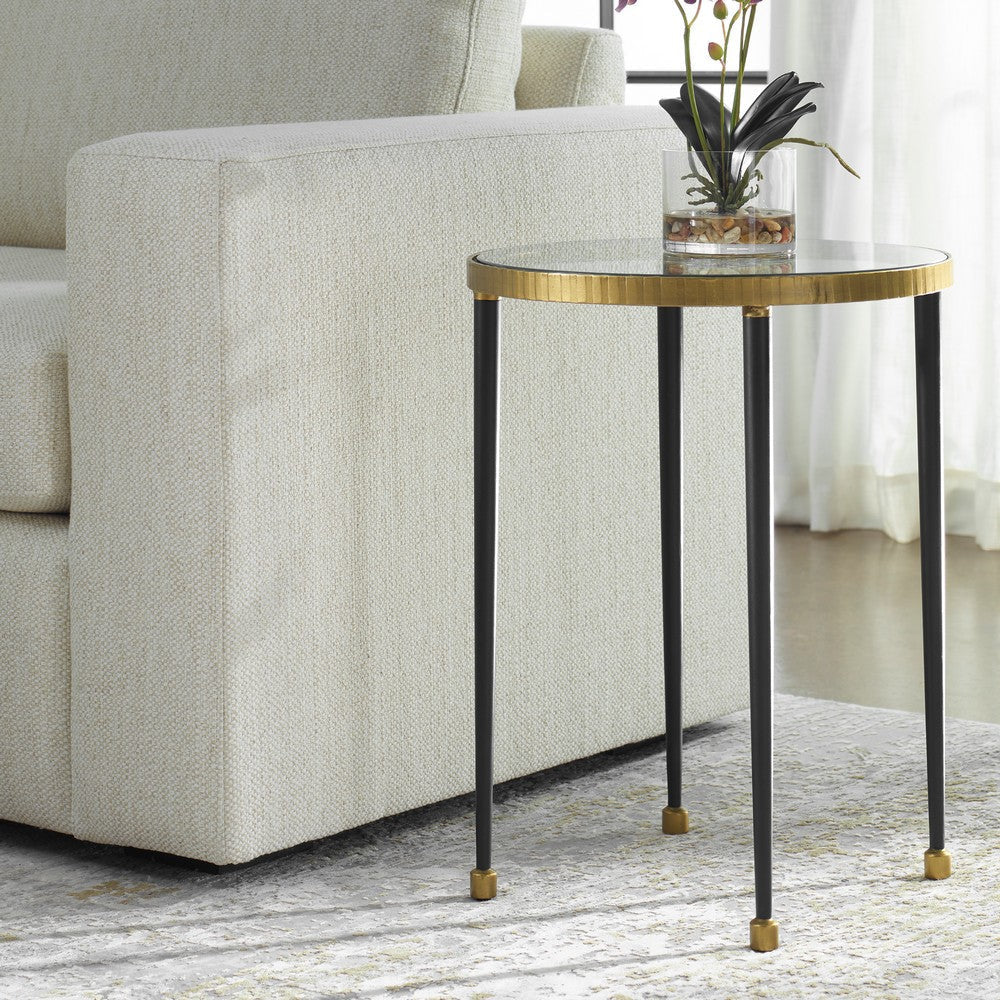 Uttermost Stiletto Antique Gold Side Table By Casagear Home UT-22965