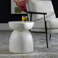 Uttermost Inhale Cast White Accent Table By Casagear Home UT-22966