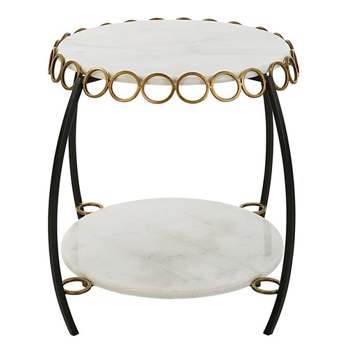Chainlink - Side Table-21.75 Inches Tall and 25.25 Inches Wide