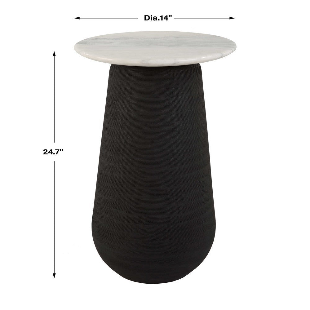 Uttermost Total Eclipse Marble Accent Table UT-22997