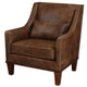 Uttermost Clay Leather Armchair, Antiqued Brass Nail