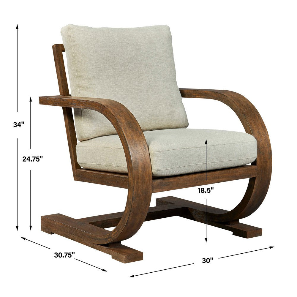 Uttermost Bedrich Wooden Accent Chair