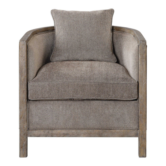 Uttermost Viaggio Gray Chenille Accent Chair By Casagear Home