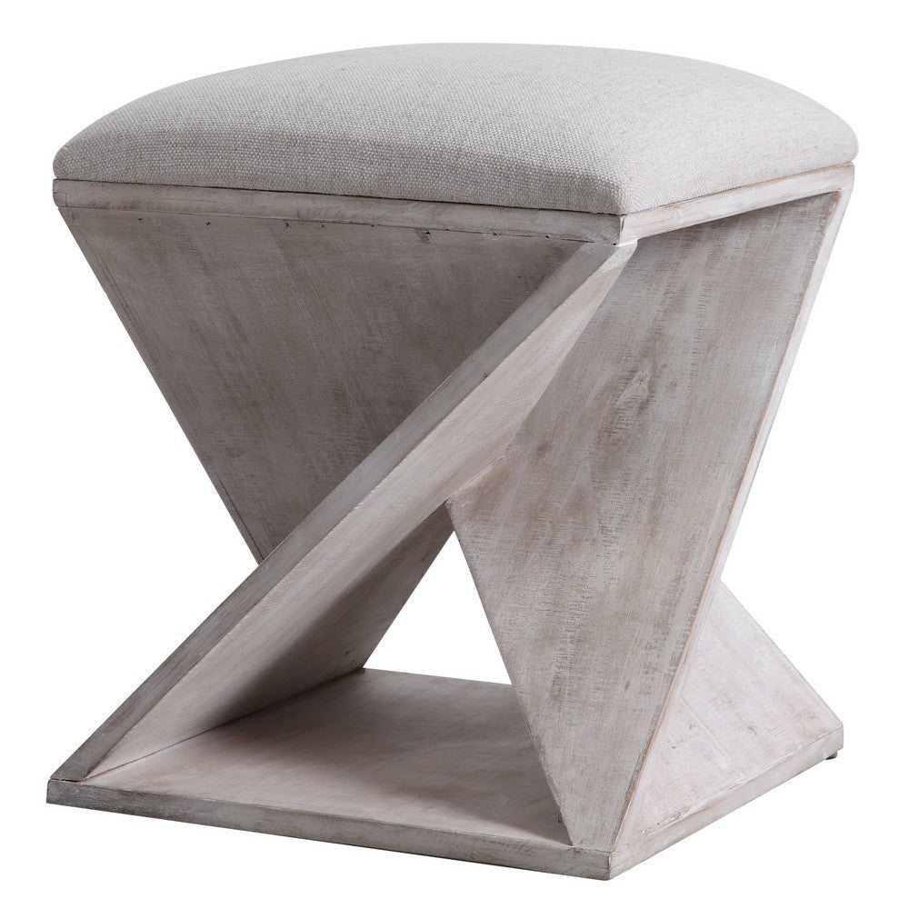 Uttermost Benue Gray Ottoman By Casagear Home