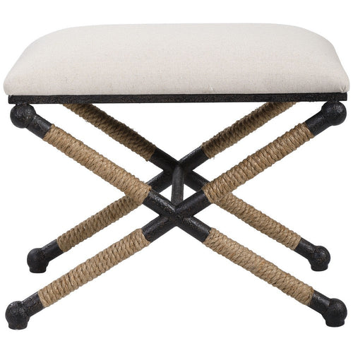 Uttermost Firth Oatmeal Nautical Small Bench