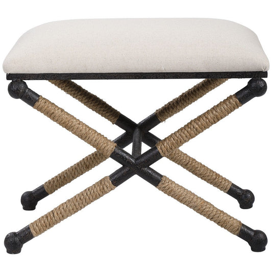 Uttermost Firth Oatmeal Nautical Small Bench