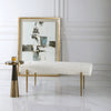 Uttermost Olivier White Bench By Casagear Home UT-23572