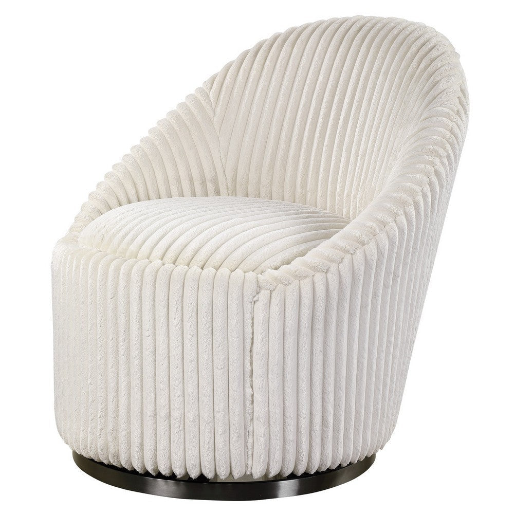 Uttermost Crue White Swivel Chair By Casagear Home UT-23578