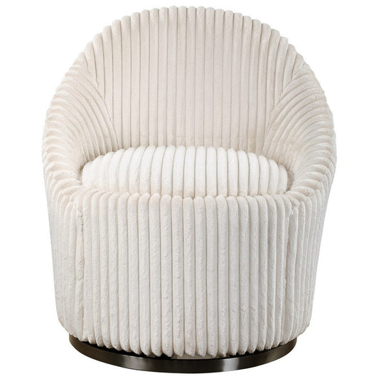 Uttermost Crue White Swivel Chair By Casagear Home