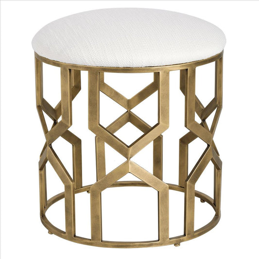 Uttermost Trellis Geometric Accent Stool By Casagear Home