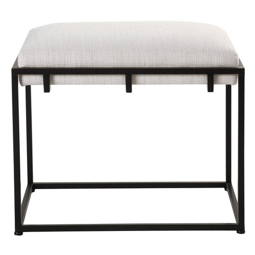 Uttermost Paradox 24" Wide Matte Black and White Small Bench