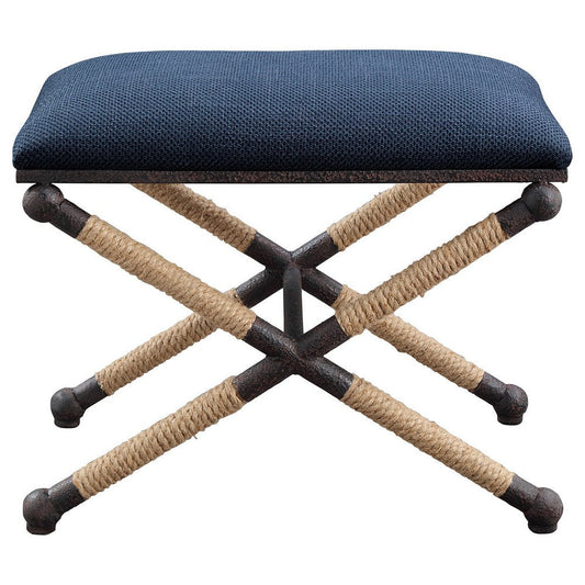 Uttermost Firth Navy Blue Cotton Bench