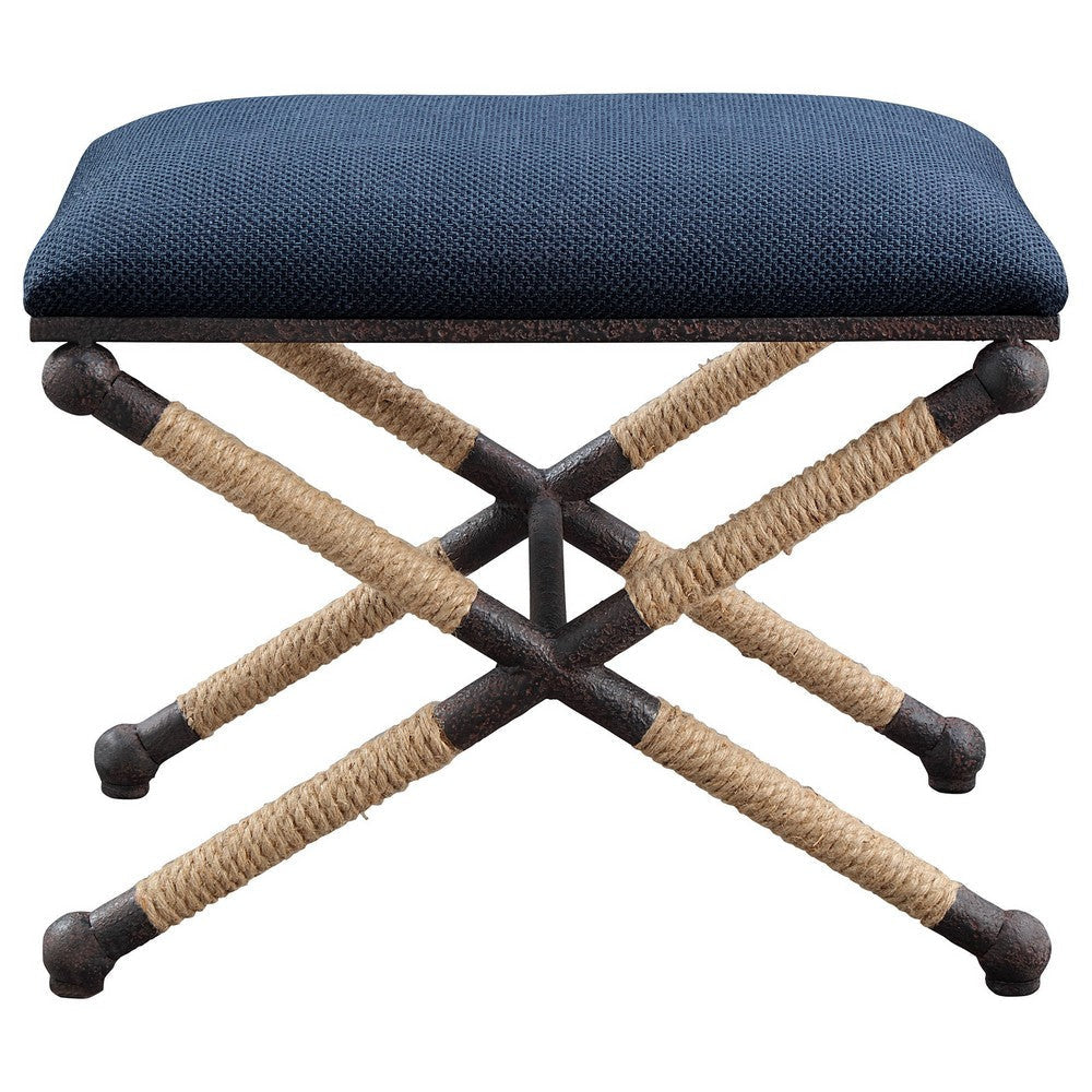 Uttermost Firth Navy Blue Cotton Bench