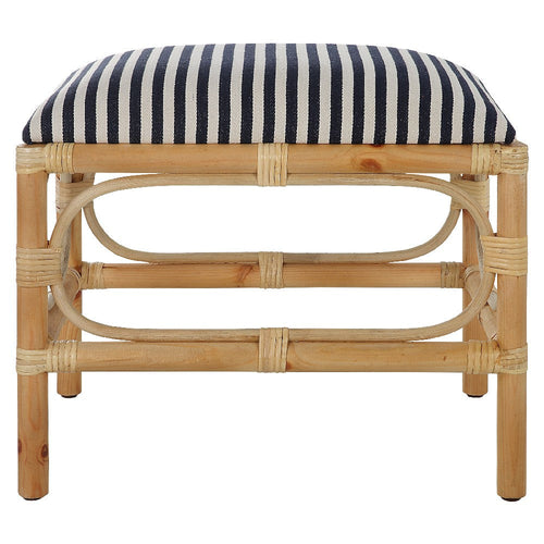 Uttermost Laguna Blue and White Stripe Small Bench