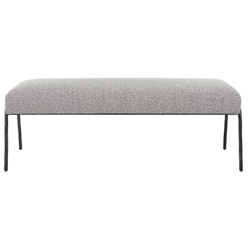 Uttermost Jacobsen Plywood and Iron Modern Gray Bench 23685