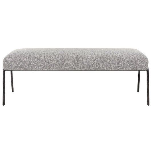 Uttermost Jacobsen Plywood and Iron Modern Gray Bench 23685
