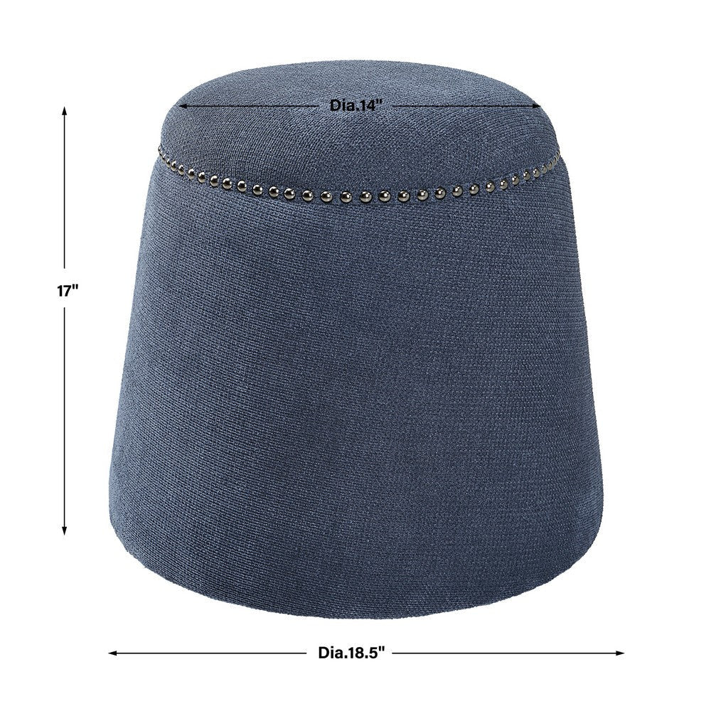 Uttermost Gumdrop Denim Ottoman By Casagear Home UT-23708