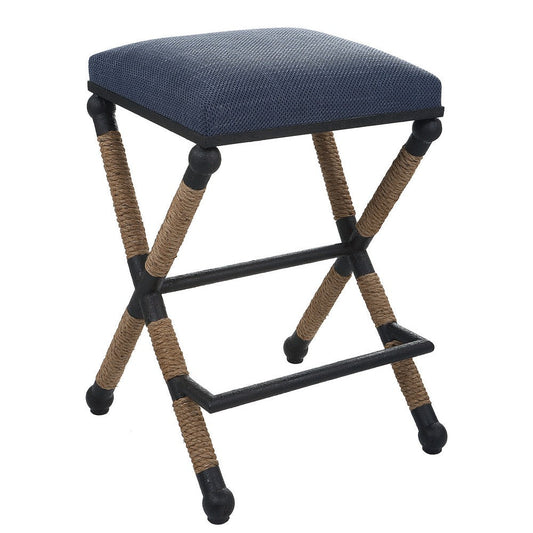 Uttermost Firth Rustic Navy Counter Stool By Casagear Home