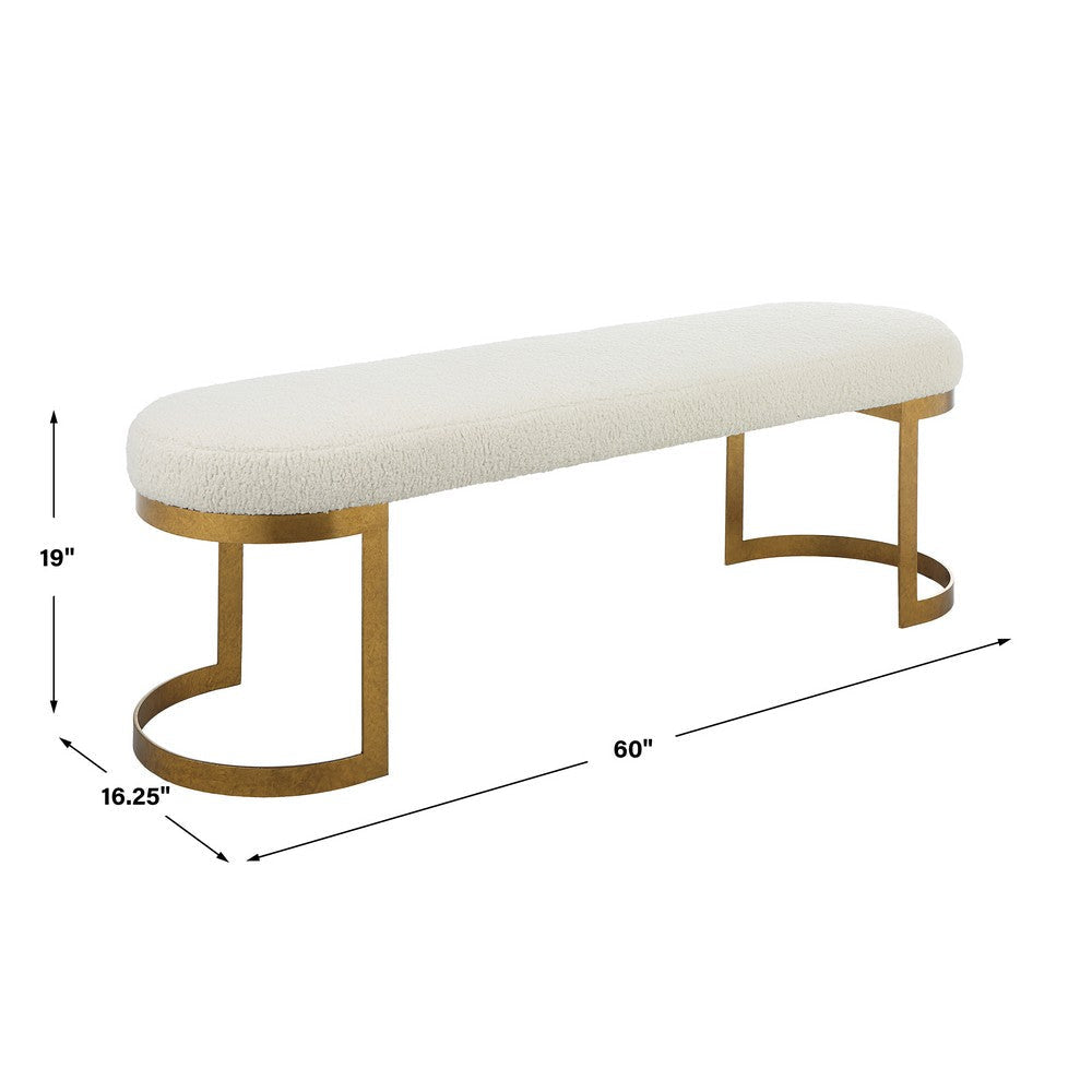 Uttermost Infinity Gold Bench By Casagear Home UT-23757