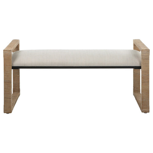 Uttermost Areca Coastal Rattan Bench 23760