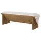Uttermost Wedged Bench - 59’’ W x 17’’ H Soft Ivory Modern Living Room UT-23806