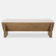 Uttermost Wedged Bench - 59" W x 17" H, Soft Ivory, Modern, Living Room